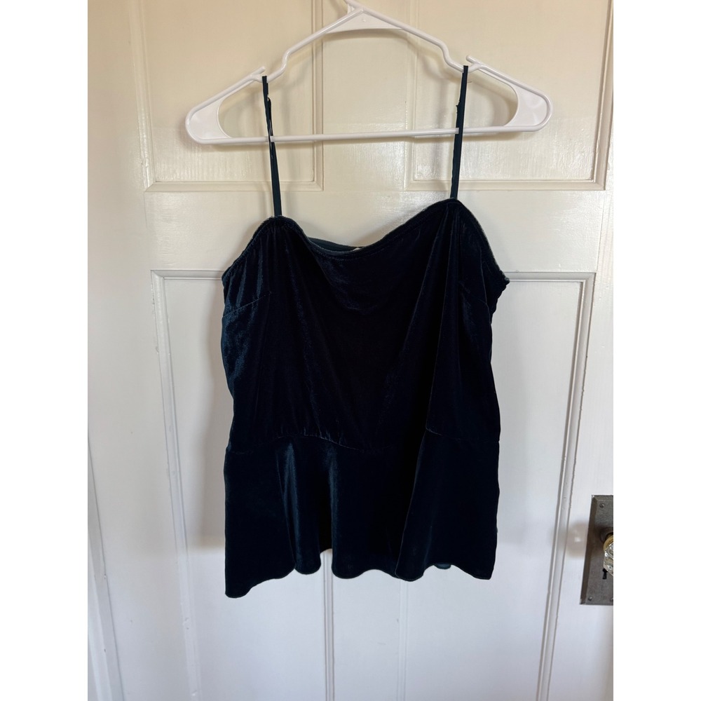 Intimately Free People dark teal velvety camisole top size medium